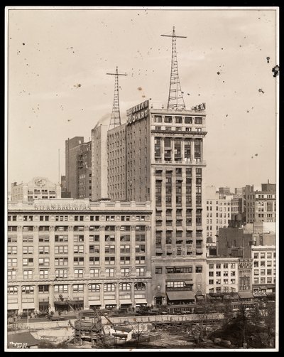 View of the Aeolian Building over Bryant Park, 29 West 42nd Street, New York, 1924 by Byron Company